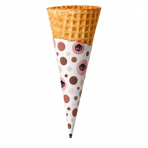 Printed Ice Cream Waffle Cone Sleeve